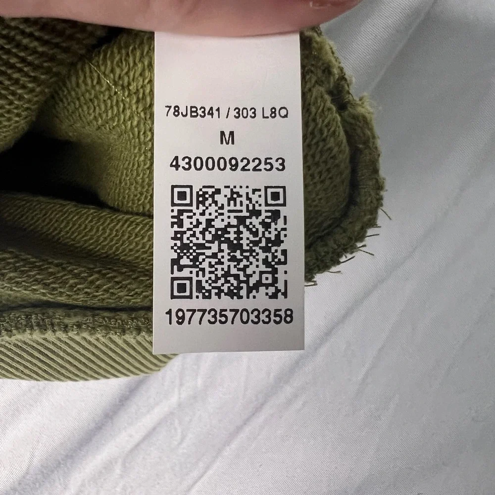 Tommy Hilfiger Mens Olive Green Crewneck Sweatshirt Cotton French Terry M